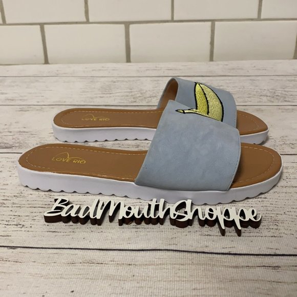 *Love Rio Banana Fruit Mule Slide Platform Sandals - Picture 4 of 11
